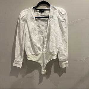 Danielle Bernstein Deep V-Neck Bodysuit - M